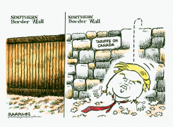 TRUMP KNOCKED DOWN BY CANADA TARIFFS by Jimmy Margulies