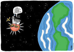 ISRAEL ISOLATED PLANET IN SPACE by Schot
