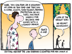 E-SCOOTER BAN LOOPHOLE WITH A CAR by Ingrid Rice