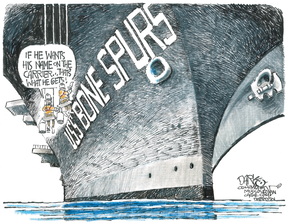 Aircraft Carrier Renamed USS Bone Spurs
