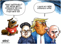 TRUMP FINDS NEW BEST FRIENDS by Dave Whamond