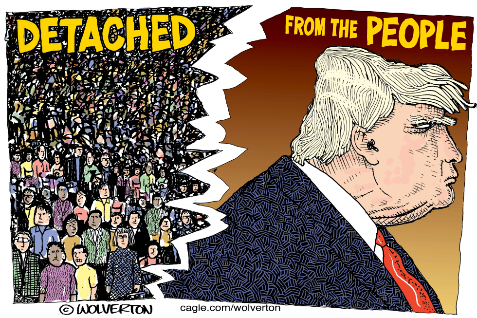 Trump Profile Highlights Separation From Crowd In Latest Illustration
