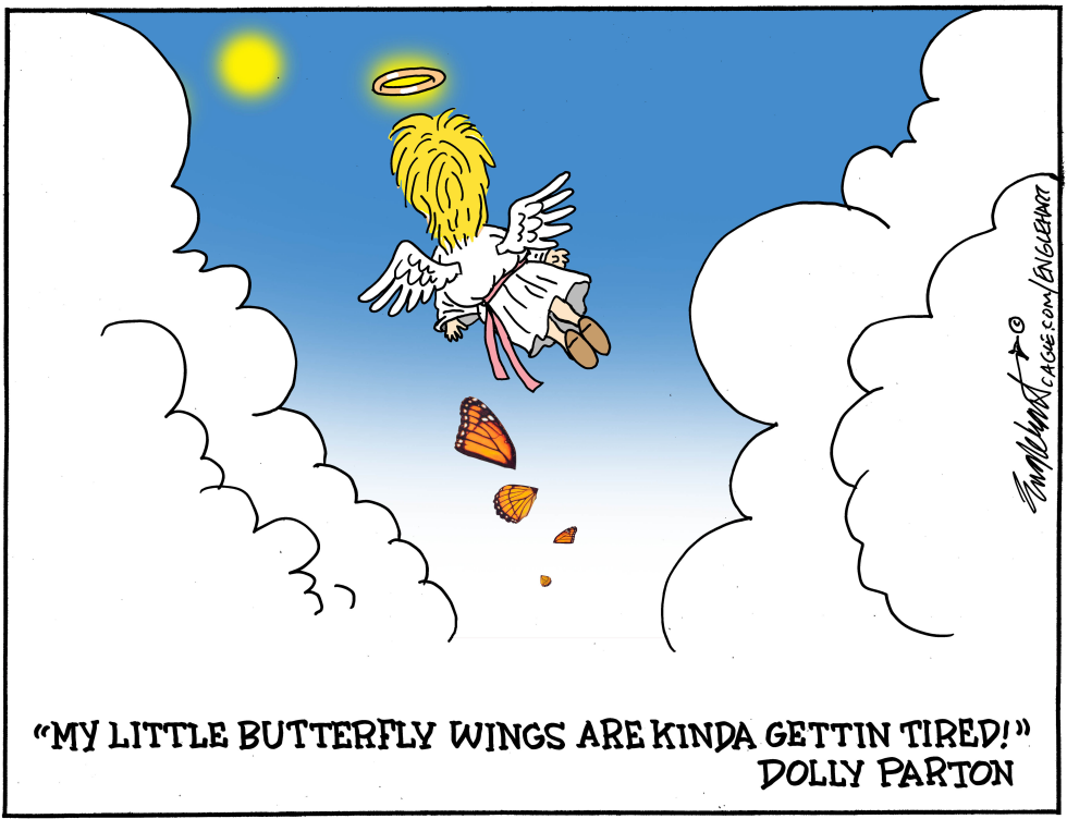 Dolly Parton Angel Laments Tired Butterfly Wings