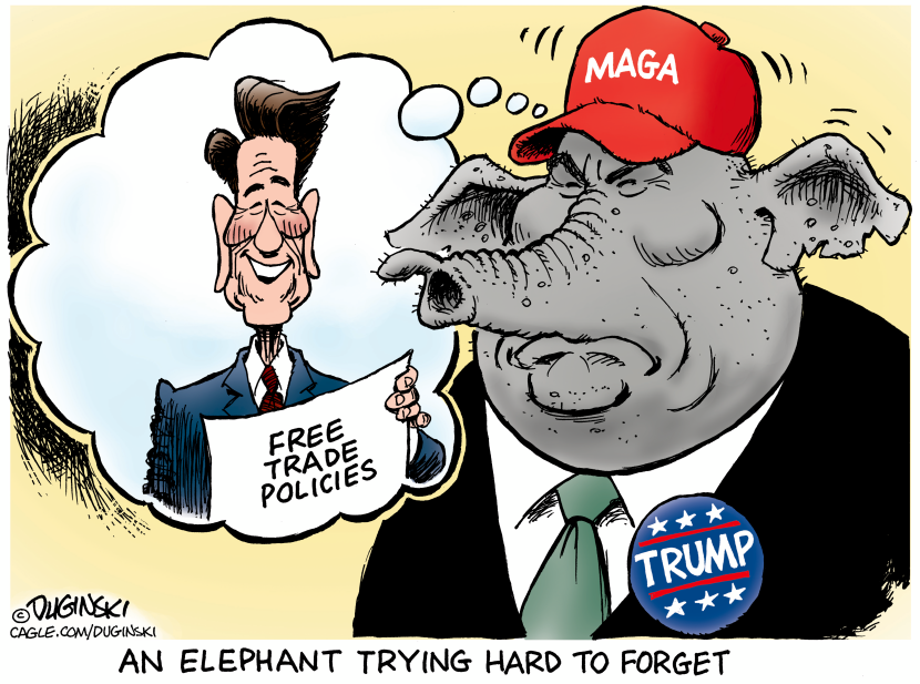 GOP Elephant Remembers Reagan Free Trade