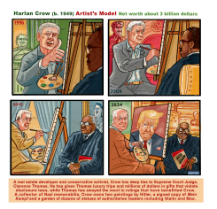 HARLAN CROW PAINTS THOMAS AND TRUMP by Peter Kuper
