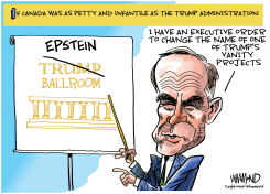TRUDEAU RENAMES EPSTEIN TO TRUMP BALLROOM by Dave Whamond