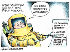 UNVACCINATED STUDENTS by Dave Granlund