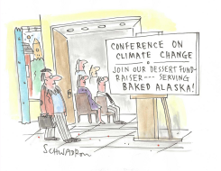 CLIMATE CONFERENCE BAKED ALASKA FUNDRAISER by Harley Schwadron