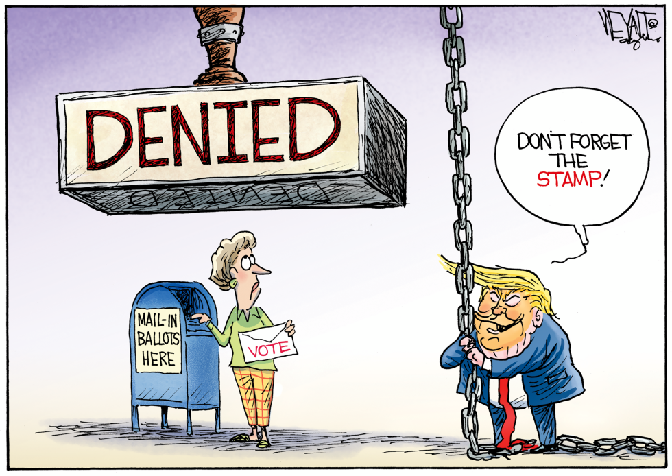 Trump Applies Denied Stamp to Mail-In Ballots