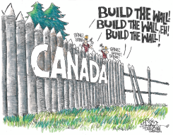 CANADA BUILDS ITS OWN WALL by John Darkow