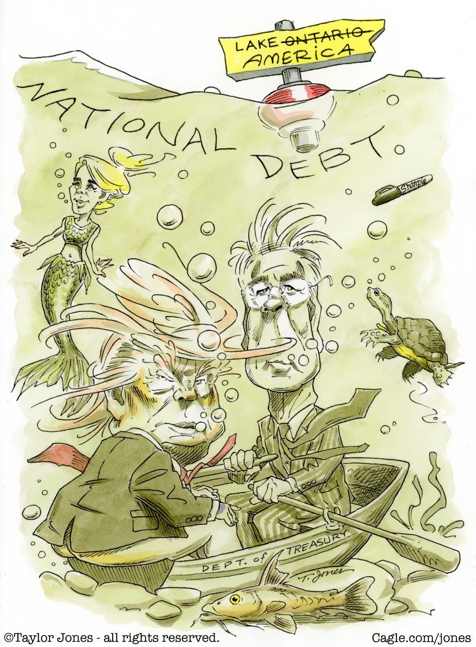 Trump and Bessent Clash in Sinking Treasury Boat Over National Debt