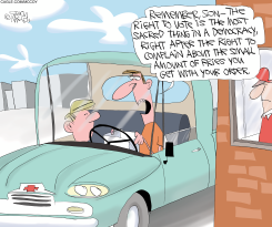 DAD LECTURES SON ON VOTING RIGHTS by Gary McCoy