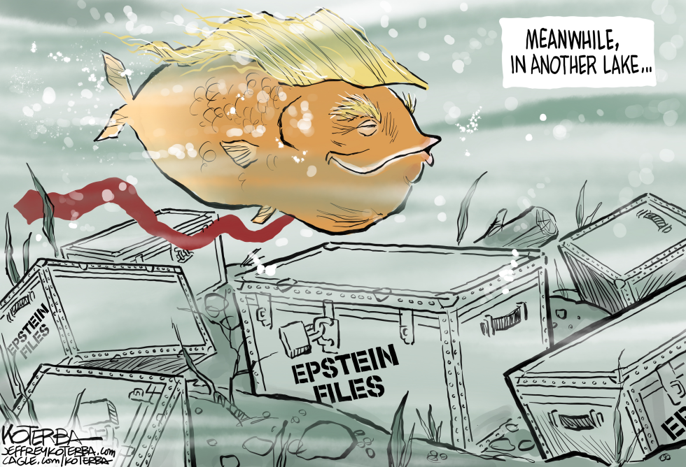 Trump Swims Past Epstein Files in Separate Waters