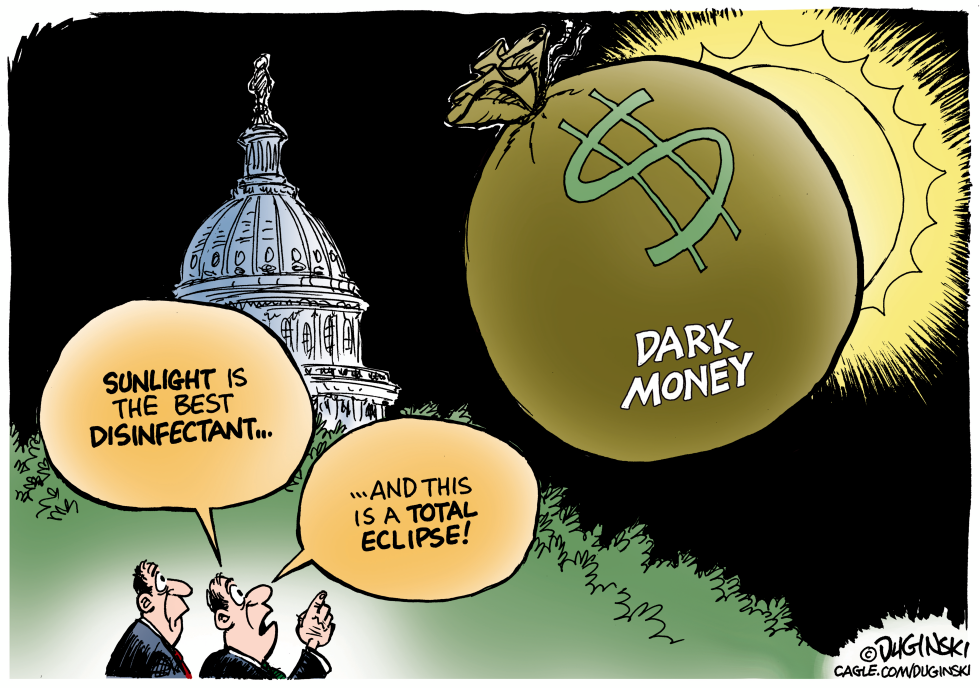 Dark Money Blocks Transparency Over Capitol in Eclipse Metaphor