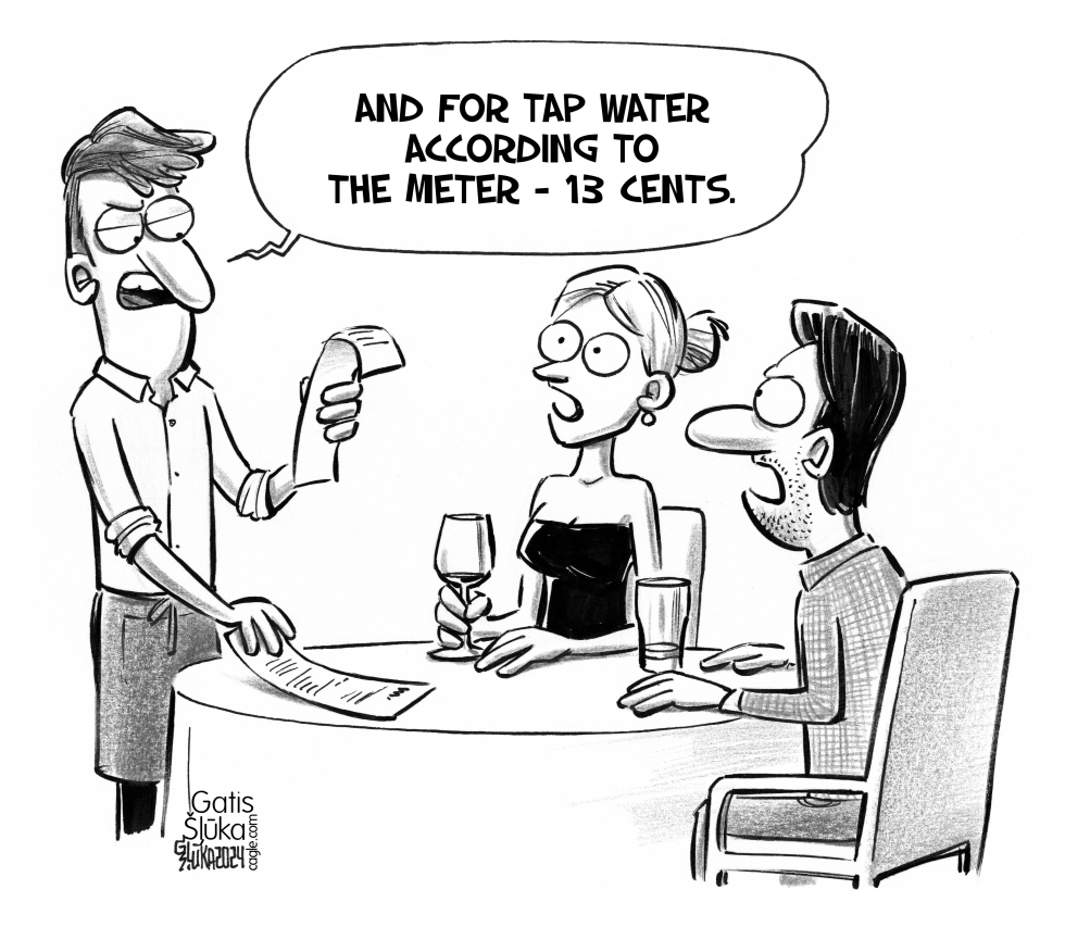 Waiter Charges Metered Price for Tap Water