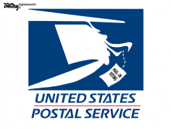 USPS LOGO WITH MAIL-IN VOTING ENVELOPE by Bill Day