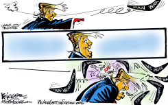 TRUMP'S IRAN WAR BACKFIRES by Milt Priggee