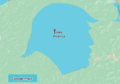 FLAKE AMERICA TRUMP LAKE MAP by Malcolm McGookin