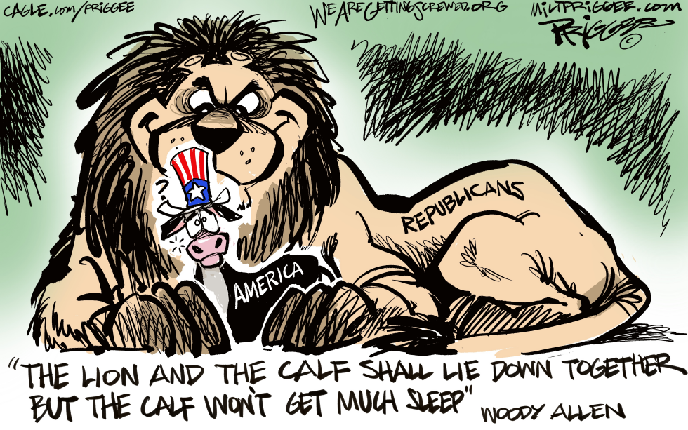Republican Lion and American Calf