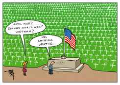 SMOKING DEATHS MEMORIAL OUTNUMBERS WARS by Arend van Dam