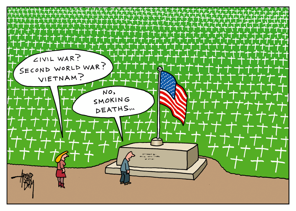 Smoking Deaths Memorial Highlights Tobacco Toll Over Wars