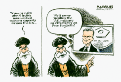 IRAN AYATOLLAH PRAISES PETE HEGSETH PENTAGON by Jimmy Margulies
