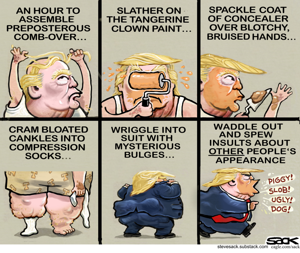 Trump's Extensive Grooming Precedes Fresh Insults on Looks