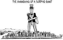 UNCLE SAM AWAKENS AFTER ATTACKS by Bruce Plante