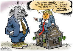 REPUBLICANS WISH TRUMP WOULD SHARE HIS MONEY by Paul Duginski