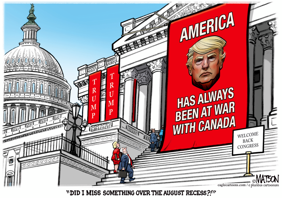 Trump Trade War With Canada Revives Orwellian Slogan as Congress Returns