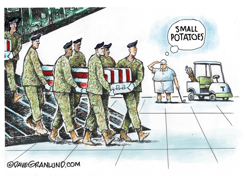 Trump says war dead Small Potatoes