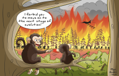 EVOLUTION FORBIDDEN AMID WAR AND FIRE by Plop and KanKr