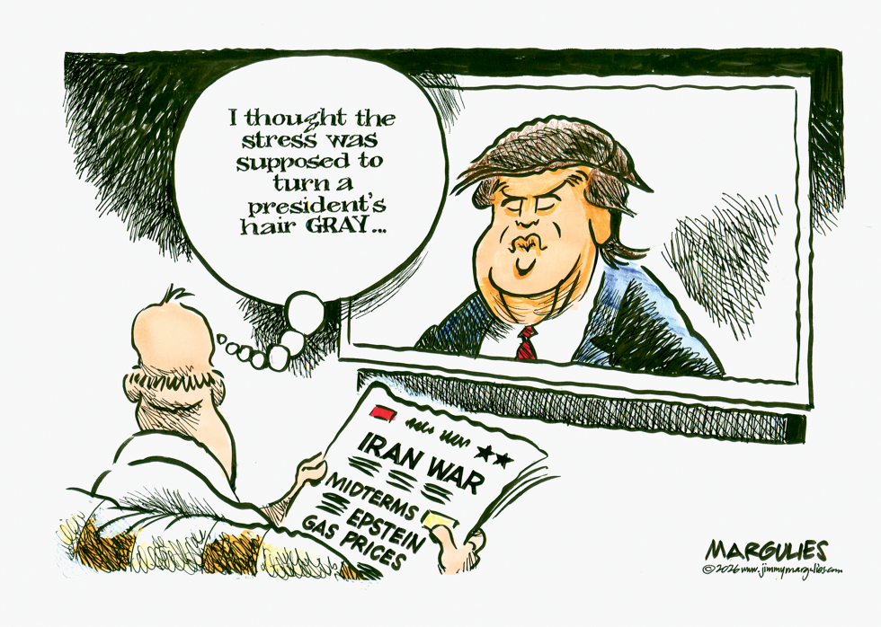 Trump's Orange Hair Defies Stress From Iran War and Other Crises