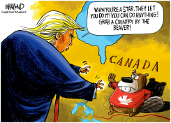 TRUMP THREATENS ANNEXATION OF CANADA by Dave Whamond