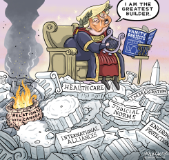 TRUMP FIDDLES, AS RELATIONS WITH CANADA BURN by Graeme MacKay