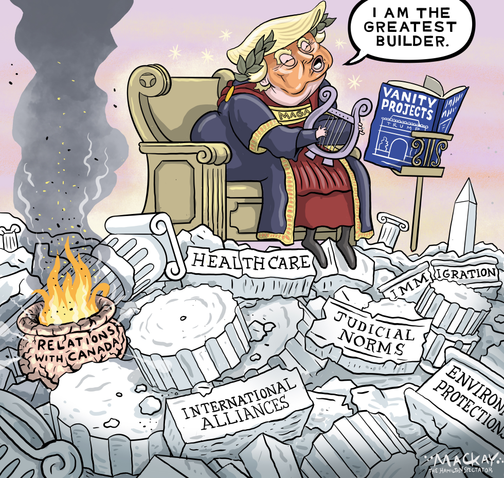 Trump fiddles, as relations with Canada burn