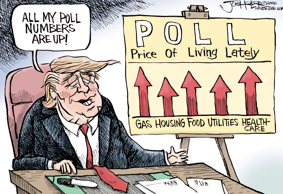 Trump Claims Poll Gains While Living Costs Climb