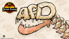 AFD IS WINNING .. WELCOME TO JURASSIC GERMANY by Emad Hajjaj
