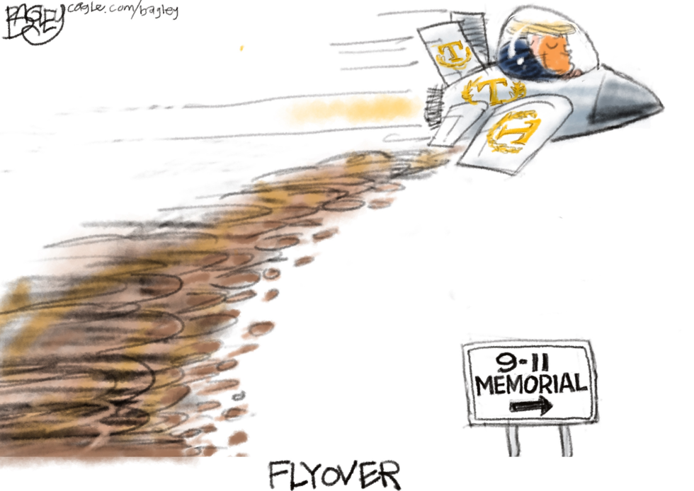 Trump 9/11 flyover leaves trail of criticism