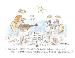 DOLLY PARTON WELCOMED TO HEAVEN by Harley Schwadron