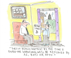 STUDENT EXCUSES D GRADE WITH AI FUTURE by Harley Schwadron