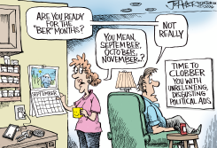 FALL MONTHS BRING POLITICAL ADS by Joe Heller