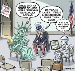 NATIONAL ICONS ATTEND 9/11 THERAPY by Graeme MacKay