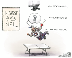 BILLS FANS PASSION MEETS STADIUM COSTS by Adam Zyglis