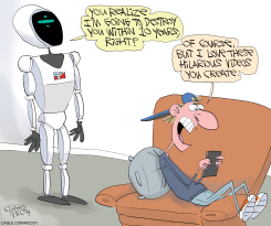 AI THREAT IGNORED FOR HUMOROUS VIDEOS by Gary McCoy