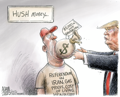 TRUMP OFFERS HUSH MONEY FOR VOTES by Adam Zyglis