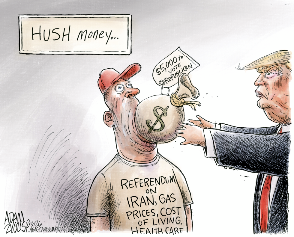 Trump Links Hush Money Offer to Referendum Votes on Iran and Gas Prices