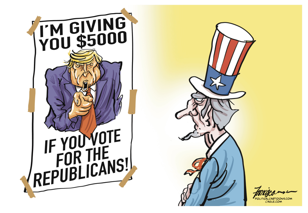 Trump Ties Cash Payouts to Republican Votes