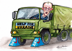 AFD BLOCKS UKRAINE AID TRUCK by Alla and Chavdar