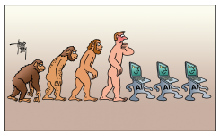 EVOLUTION SEQUENCE ENDS WITH AI by Arend van Dam